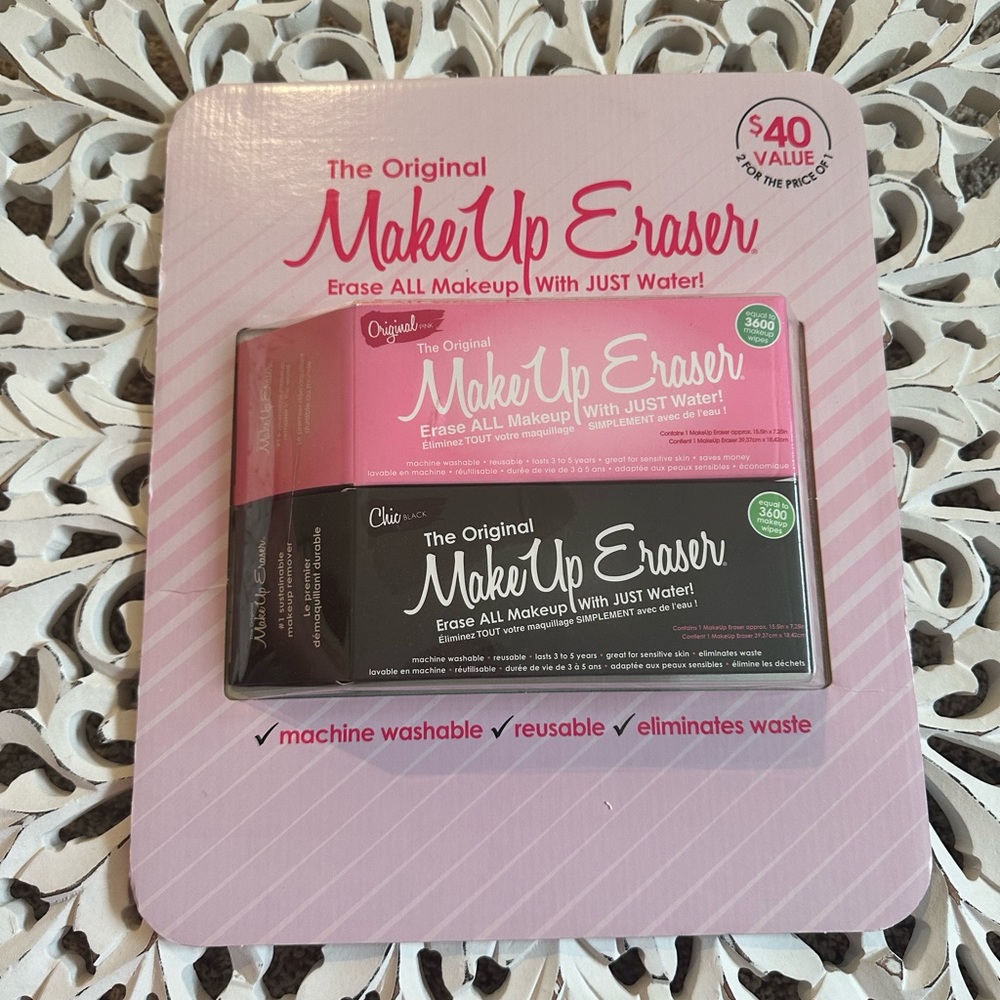 MakeUp Eraser Premium Pink and Black Duo NWT